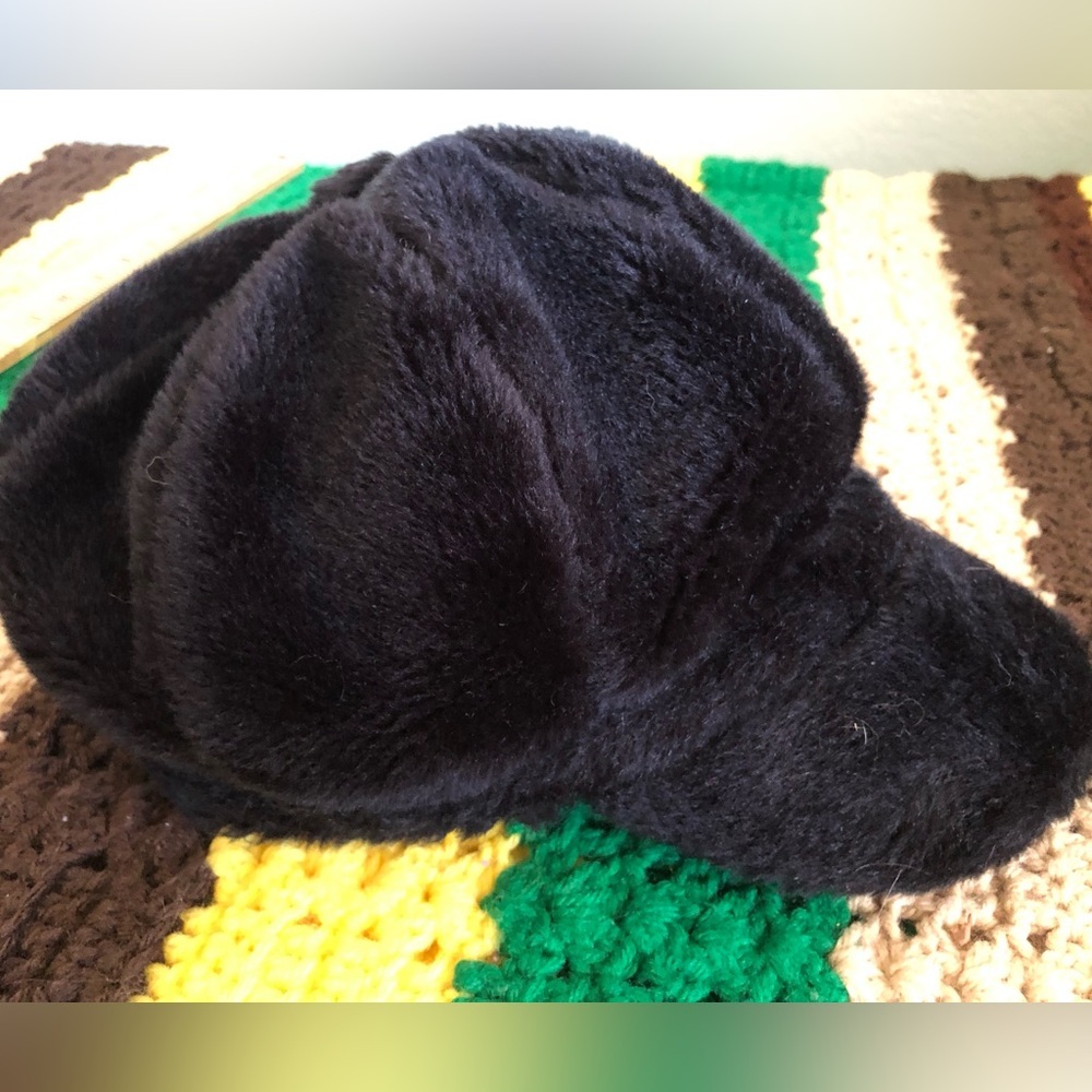 black plush hat fits most